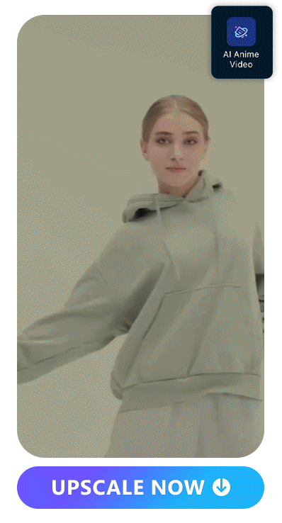 a woman in grey hoodie daning video being turned to Anime with PowerDirector